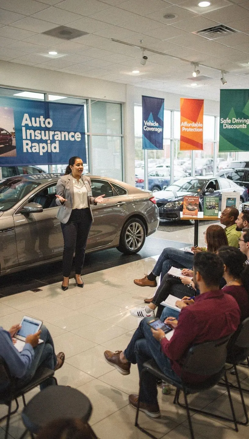 Pomoc w zakresie ubezpieczeń samochodowych z przedstawicielem klienta w biurze.